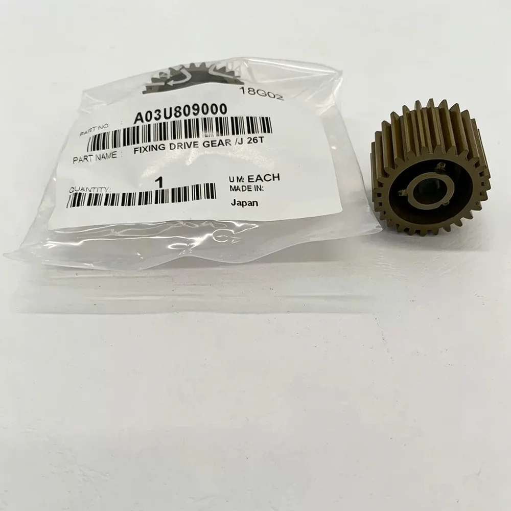 1X A03U809000 Original Fixing Drive Gear J / 26T for Konica Minolta Bizhub Press C6000 C7000 Pro C5500 C5501 C6500 C6501