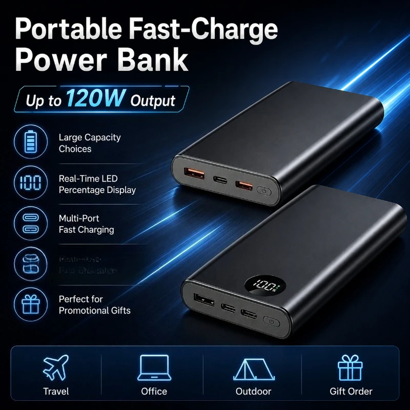 

30ah Super Fast Charging Power Bank 20000mAh Large Capacity Lightweight Long Range Mobile Power Bank