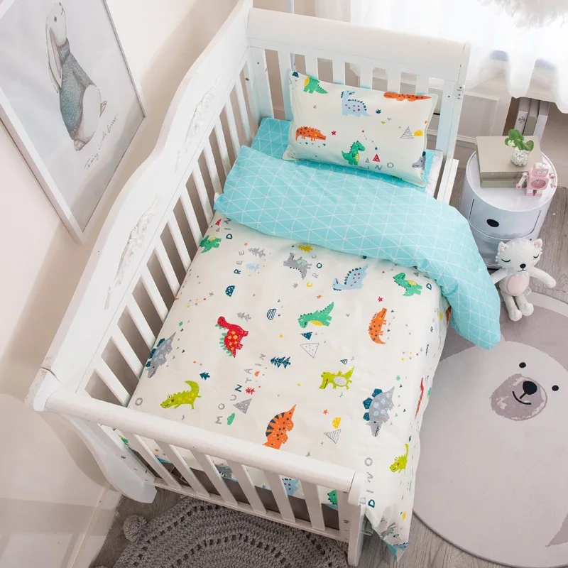 Children baby bedding set for children 100% cotton Bedding sets kindergarten three-piece bedding set