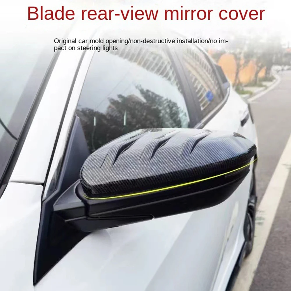 

Car-styling Side Door Rear View Mirror Cover Cap Add-on For Honda For Civic 2016-2020 Car Rearview Mirror Cap Covers