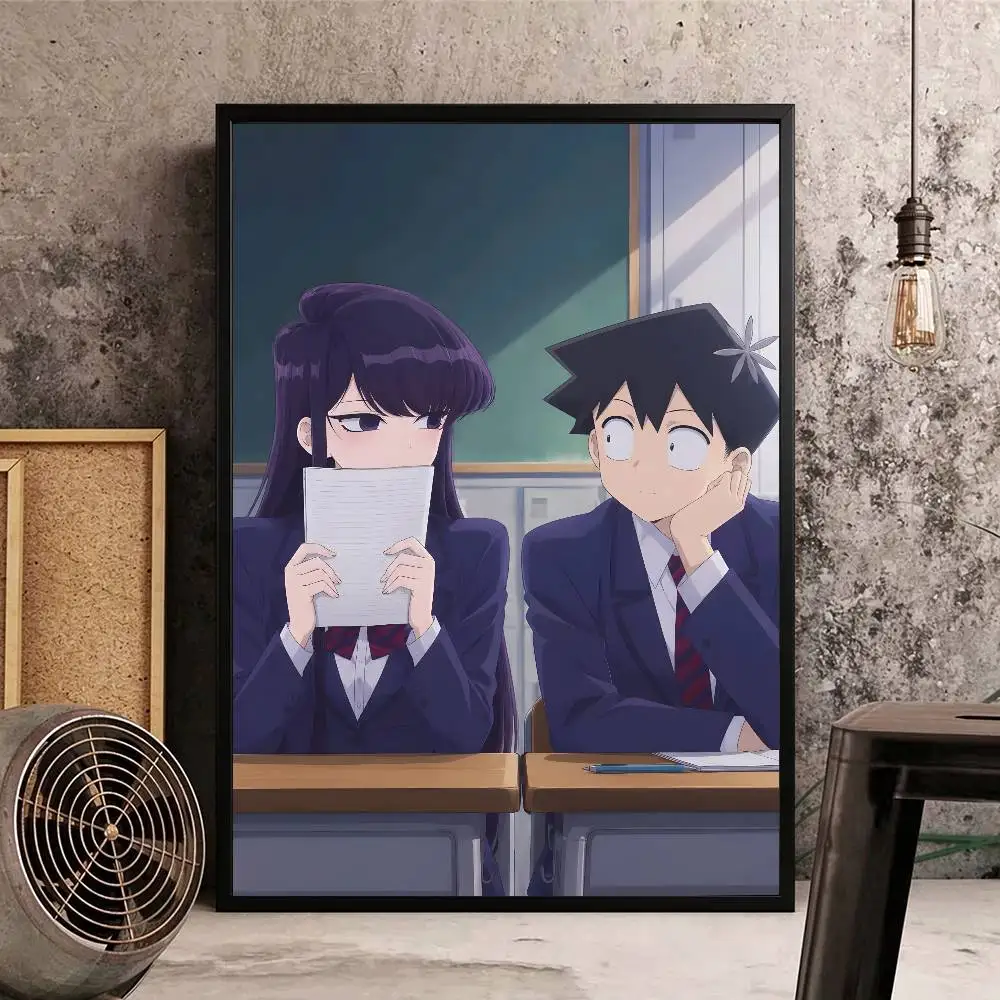 Pop-Anime Komi Can Not Communicate-K Poster Self-adhesive Art Waterproof Paper Sticker Coffee House Bar Room Wall Decor