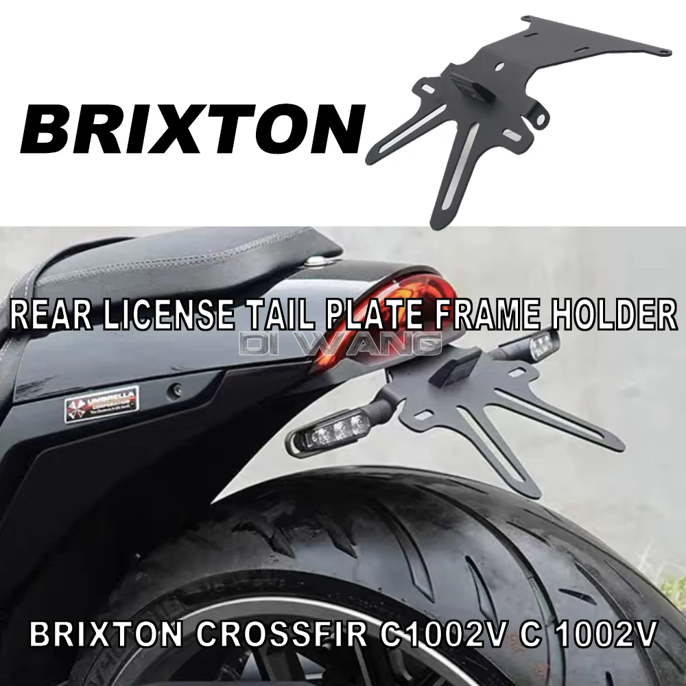 

For Brixton Crossfir C1002V C 1002V Motorcycle Modified Short Tail License Plate Frame Turn Signal Bracket License Plate Frame