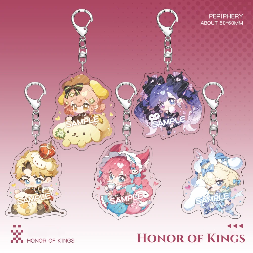 

New Honor of Kings Angela Yao Arthur Baby Series Keychain Cartoon Anime Pendant Key Ring Backpack Jewelry Cute Game Gift