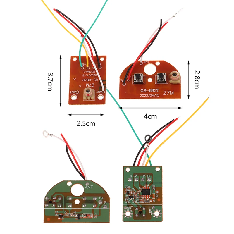 2CH RC Remote Control 27MHz Circuit PCB Transmitter And Receiver Board Radio System For Car Truck Toy