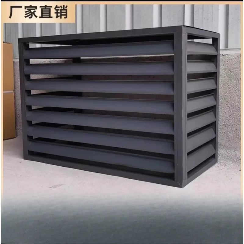 Aluminum alloy air conditioner outer machine cover louver outdoor machine protective cover rainproof vent louver electric/manual