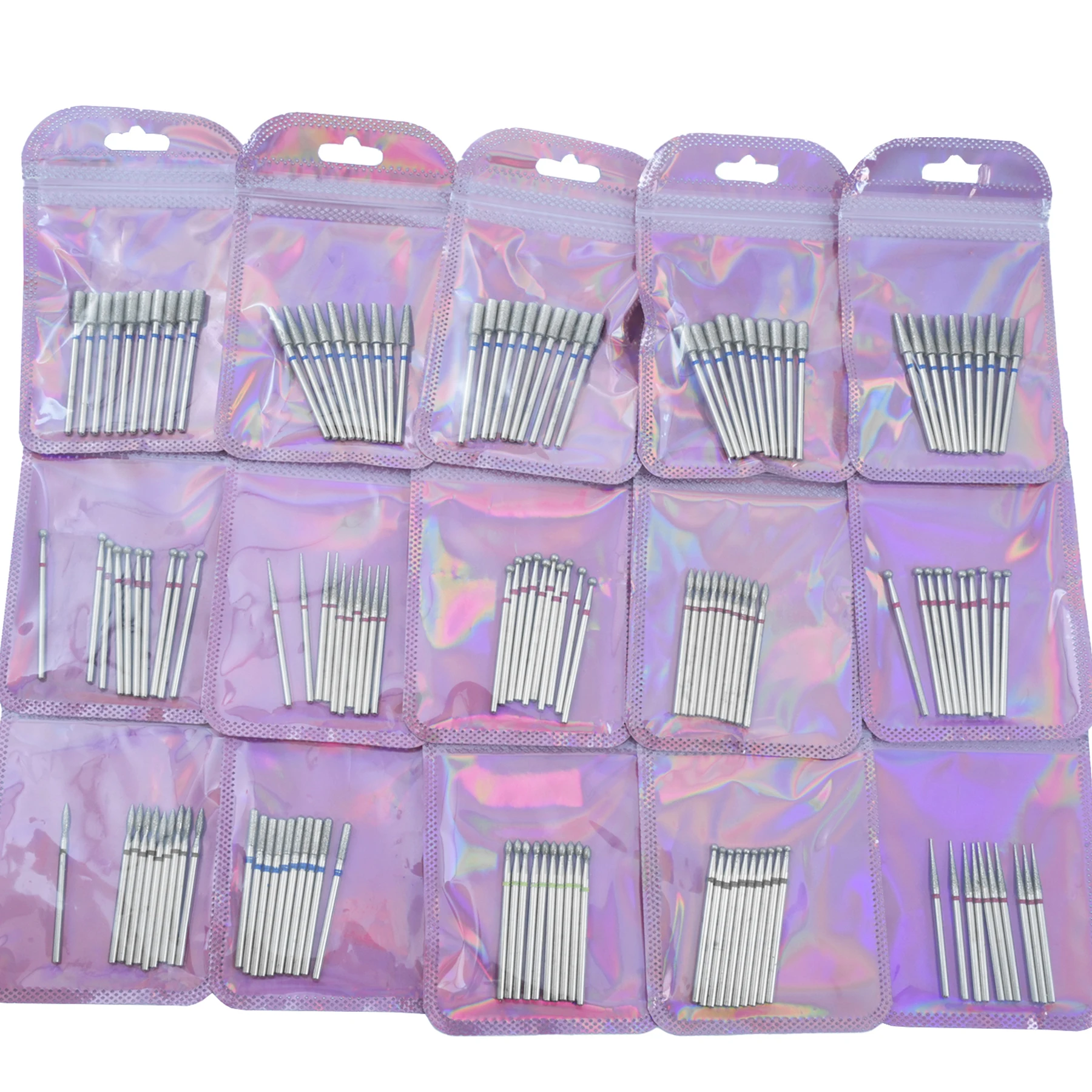 プロの電気カーバイドネイルドリルビット,フライス,マニキュアマシン,回転バリ,キューティクルリムーバー,ネイルアート機器,10個