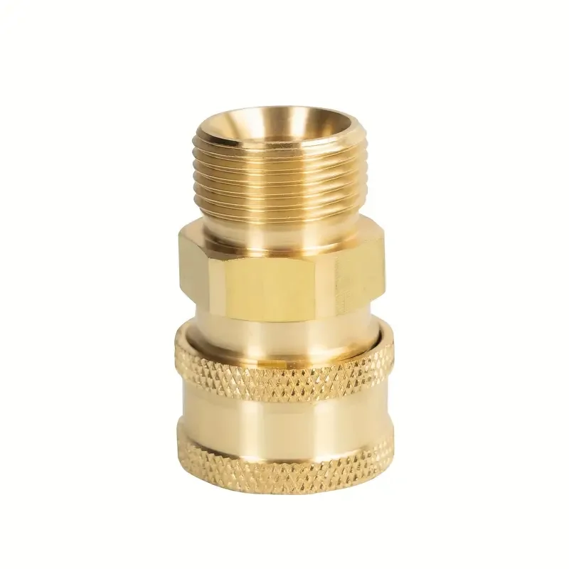 Conjunto de adaptador para lavadora de pressão, 4 peças, kit de conexão rápida métrico m22 14mm a 3/8 ", kit de conexão rápida 5000 psi