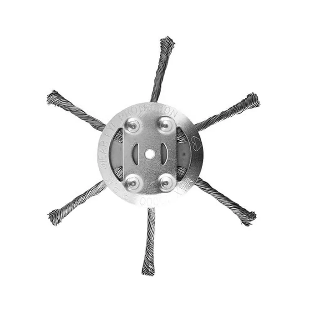 6 بوصة أسلاك الفولاذ آلة تقطيع الفراشي الانتهازي رئيس الاعشاب الآكل رئيس حديقة العشب الانتهازي رئيس لإزالة الصدأ العشب الطحلب