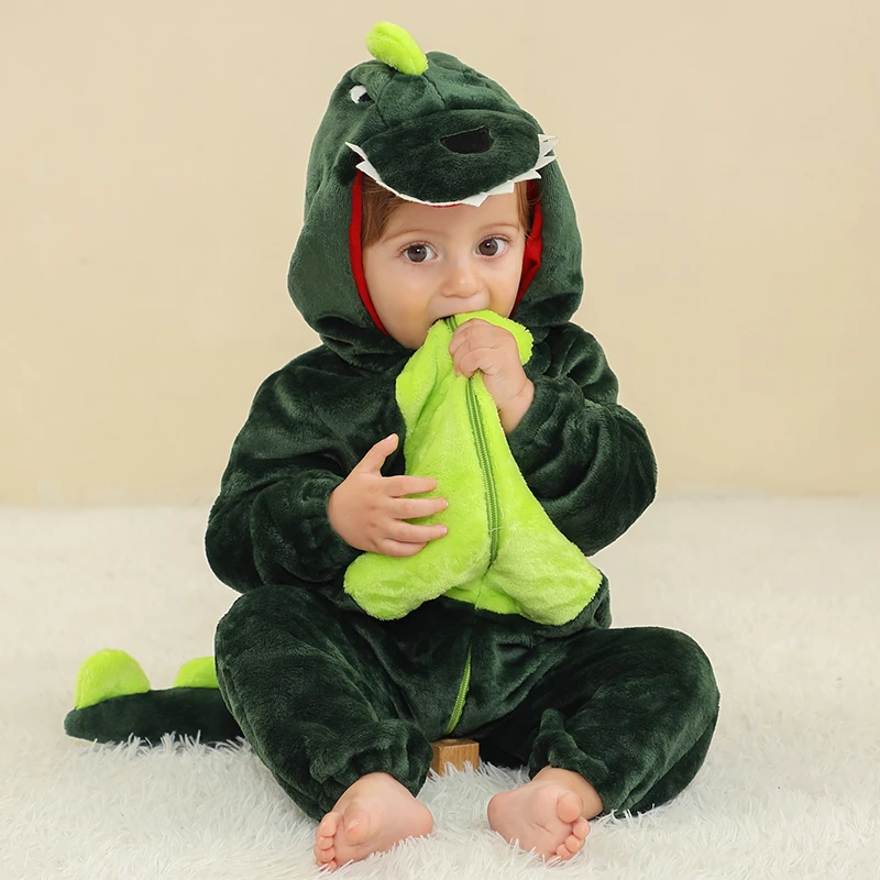 MICHLEY Weihnachten Elch Baby Strampler Winter Mit Kapuze Flanell Kleinkind Kleinkind Kleidung Insgesamt Bodys Overall Kostüm Für Kinder – Detail 3
