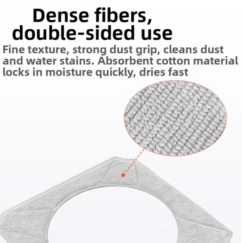 Replacement Cleaning Cloths for Ecovacs W950 W930 Window Robot 5 PCS Washable Microfiber Rags 10.6 Inch Dual Sided Use