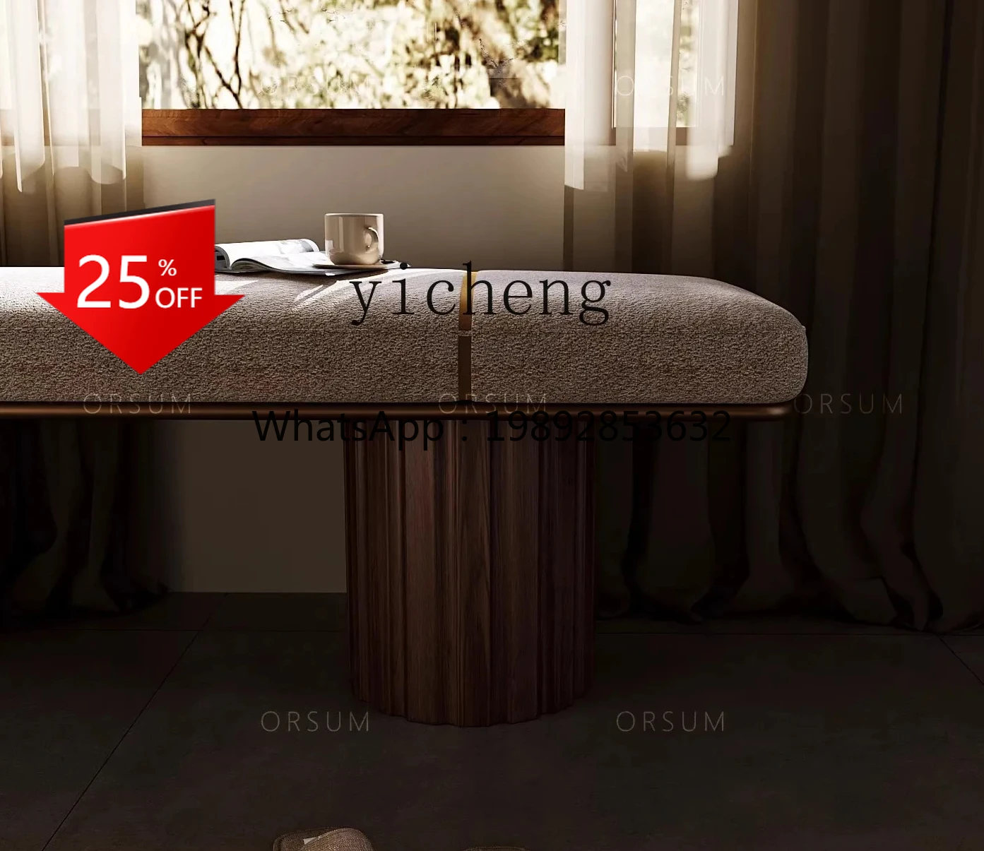 

Z Z light luxury bedside bench original home bedroom bedside bench, all leather living room decoration