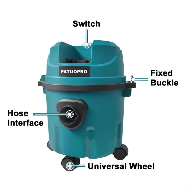 Wiederaufladbarer 10L Nass-/Trockensauger Akku-Fassstaub Auto Tierhaare Multifunktions-Sammlermaschine für Makita 18V Akku