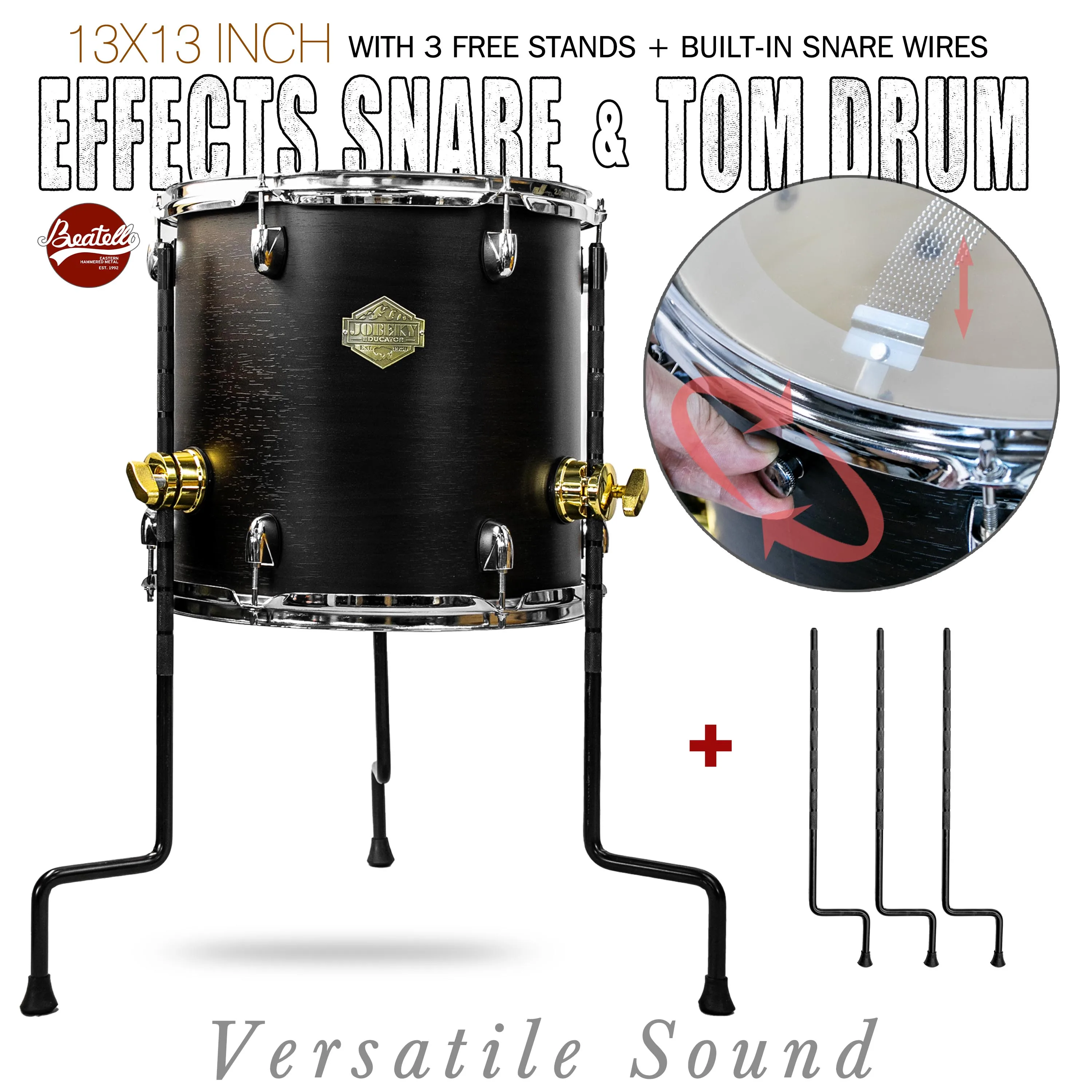 

Beatello Pro Percussion Set Crisp Attack & Rich Resonance For Rock/Jazz/Fusion Complete Kit Stage & Studio