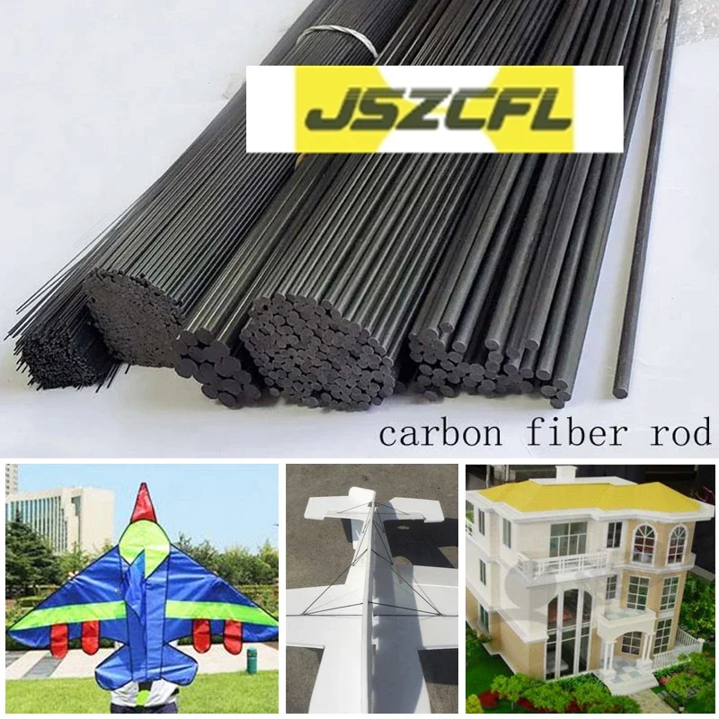 

50PC Diameter 2MM Carbon Fiber Rods For RC Plane DIY Tool Wing Solid Bar Quadcopter Arm Length 600MM Wholesale