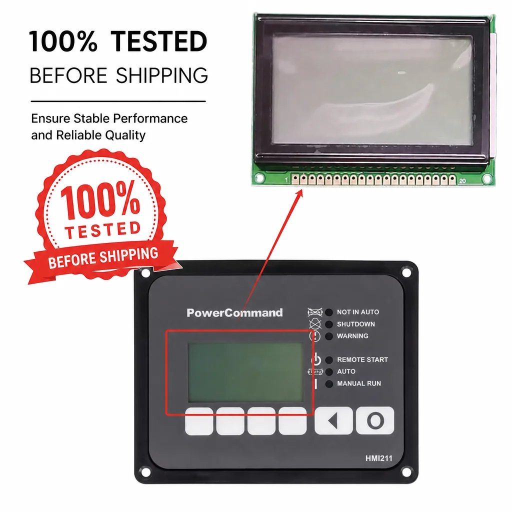 Replacement LCD Display Screen For PowerCommand HMI211 Generator Controller Panel Monitor Repair Part 100% Tested