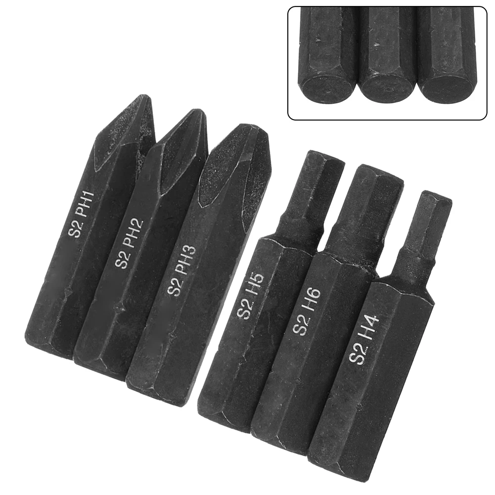 

6pcs Set Hex Shank Screwdriver Bits Set PH1 PH2 PH3 H4 H5 H6 36mm For Hand Tools Screwdrivers Nutdrivers Accessory In Stock