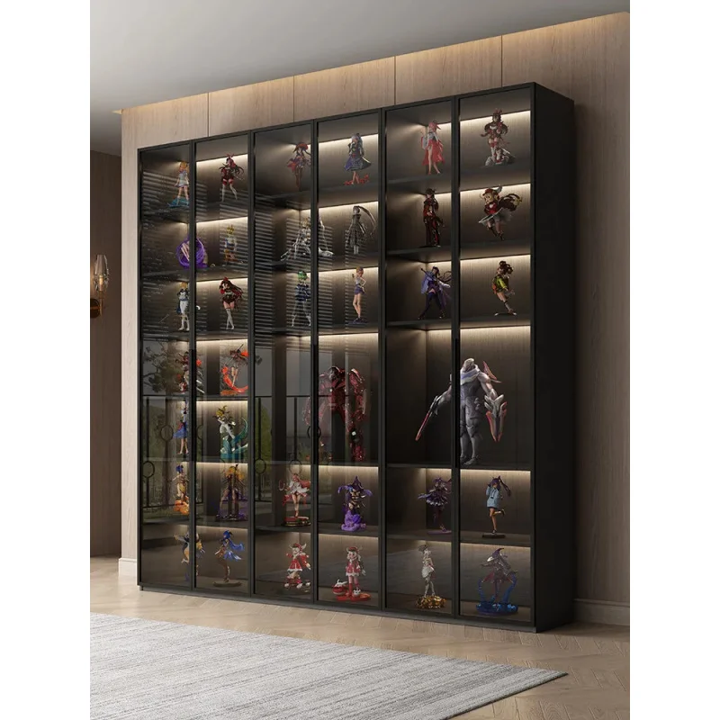 custom.Antique Glass Door Handmade Solid Wood Living Room Furniture Display Cabinet Storage Customizable Sideboard Bookcase