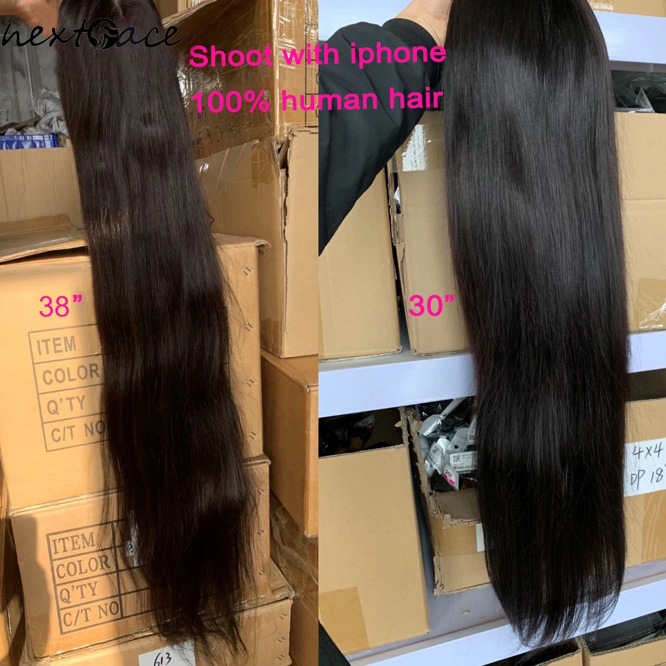 NextFace Bone Straight Human Hair Wigs HD Transparent Lace Frontal Wigs Peruvian Hair Straight Hair Wigs Natural Human Hair Wigs