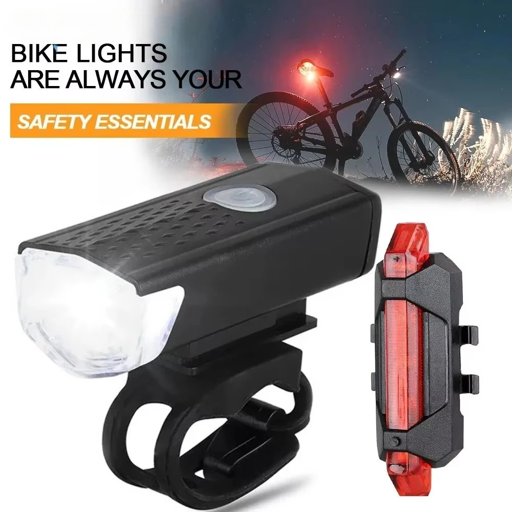 MTB 自転車ライトセット USB LED 充電式防水マウンテンバイクヘッドライト自転車ライトフロント警告サイクリングアクセサリー