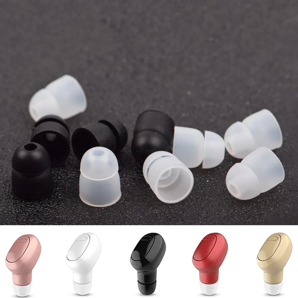 

50Pcs Headphone Case Silicone Earphone Caps Elastic Design for Running Music Video Calling Clean New Gift Black Small