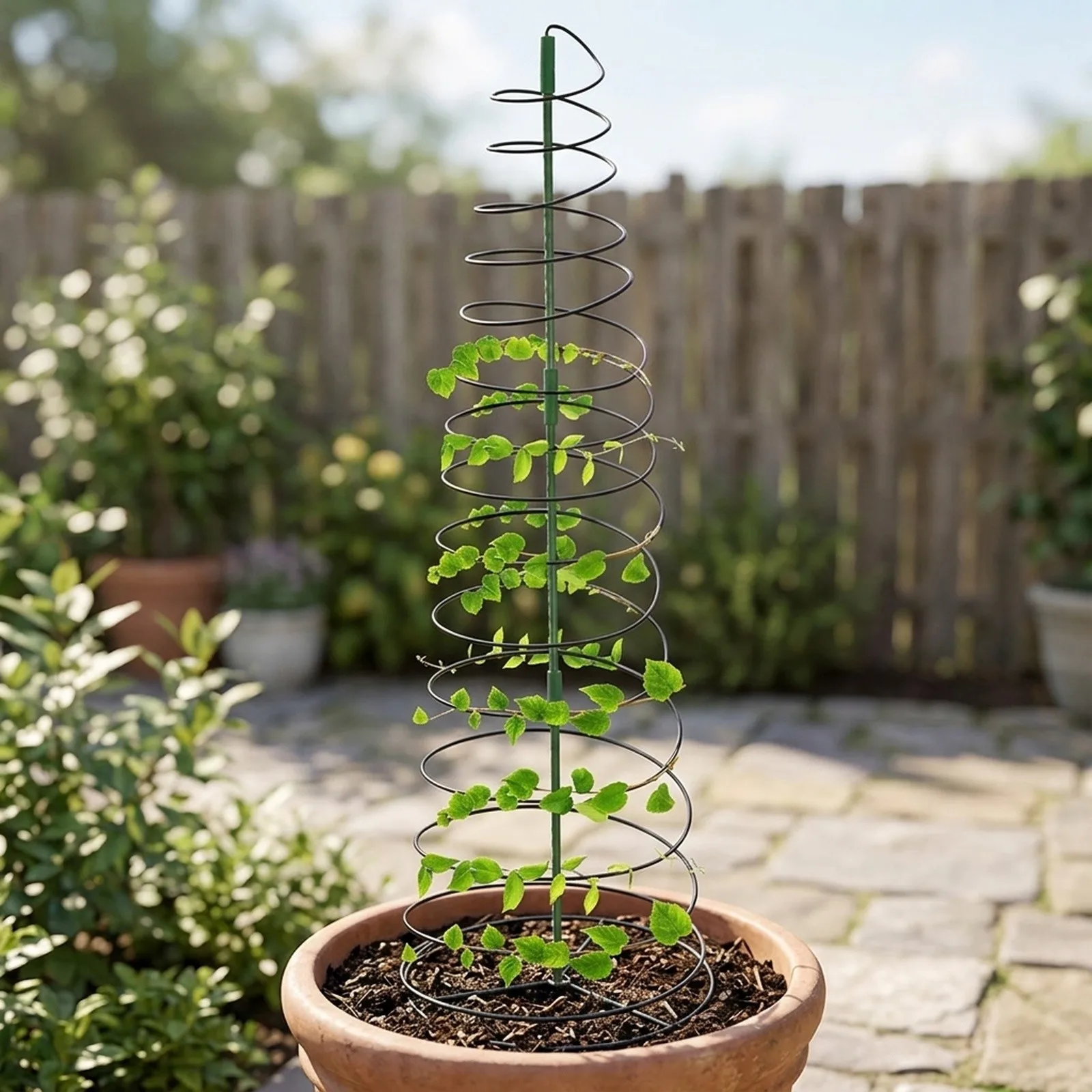 For Garden For Vines Spiral Plant Stand Pea Trellis Garden Color High-quality Snap Pea Tower Space Saving For Garden