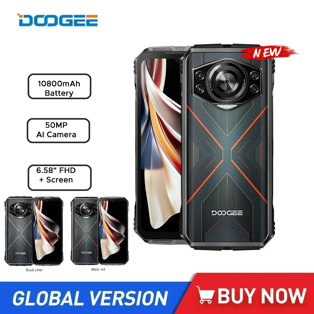 هاتف DOOGEE-Cyber متين ، شاشة IPS 90 هرتز ، بطارية كبيرة ، 8 جيجابايت + جيجابايت ، كاميرا رئيسية 50 ميجابكسل ، هاتف خلوي أندرويد 14