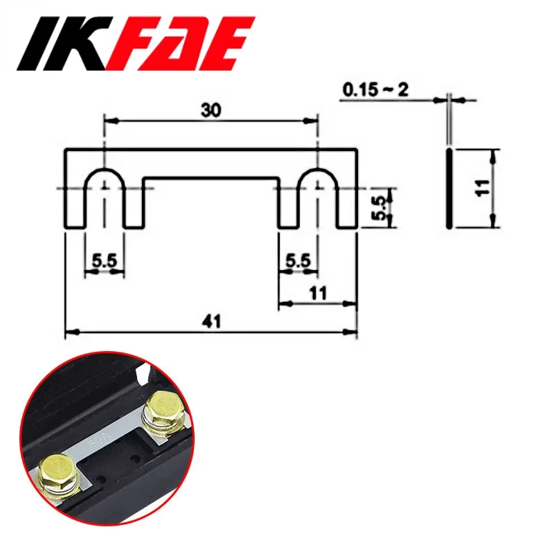 ANS-H2 Small-scale Auto Automotive Electronics Fuse Holder Plug-in Type Low Voltage Plain Cut-out Safety Wire