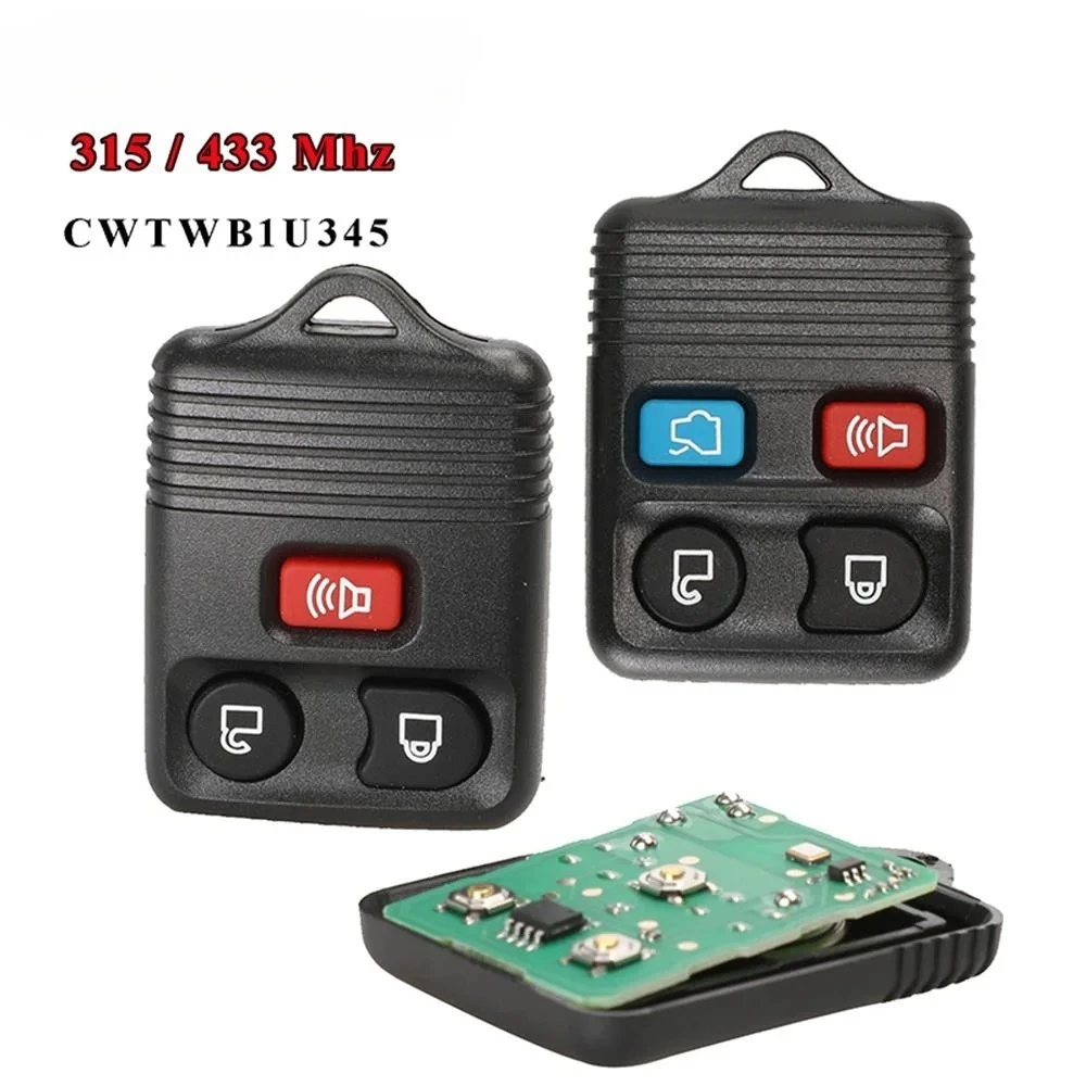 

3/4 Button Remote Car Key Transit Keyless Entry Fob 315MHz/433mhz For Ford Mazda Remote Control Clicker Transmitter