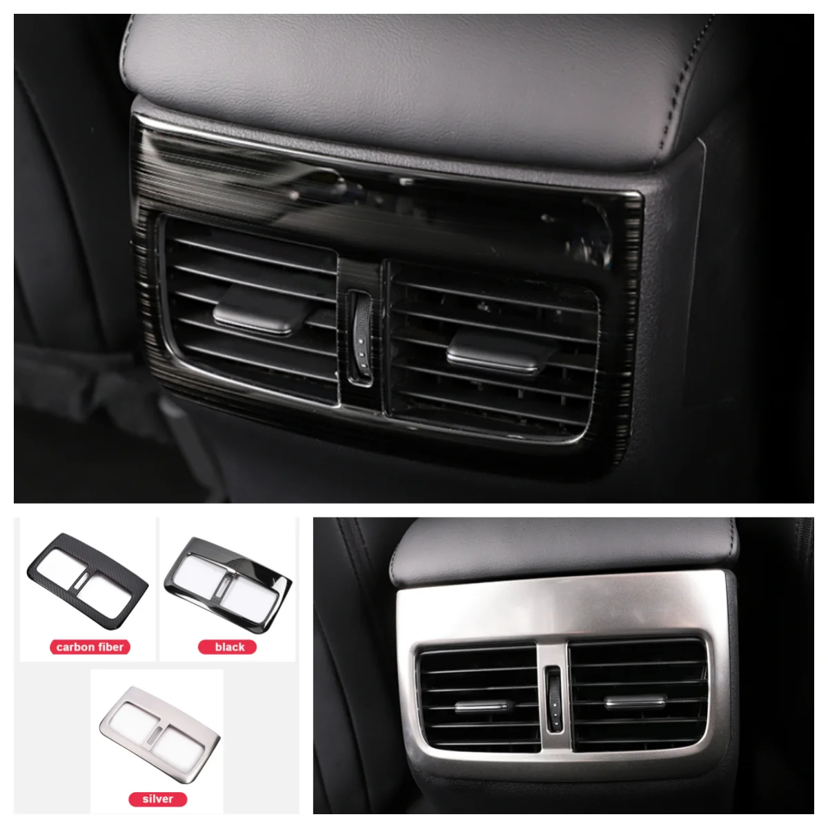 

For Mazda 3 Axela 2019 2020 BP Stainless Steel Car Interior Rear Air Conditioning Vent Outlet Covers Trim Sticker Accessories