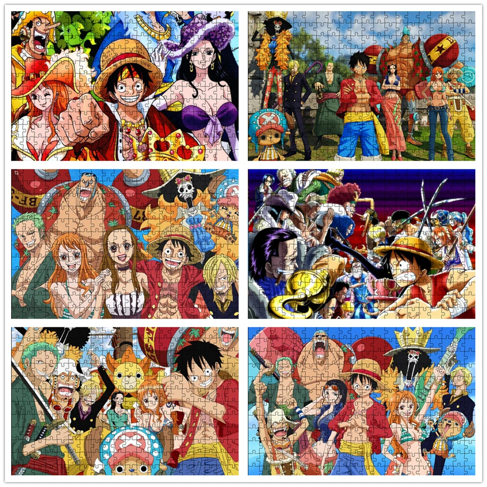 One Piece Luffy Jigsaw Puzzles for Adults 108/200/300/500/1000Pieces Educational Toys for Children Puzzle Gift Interactive Games