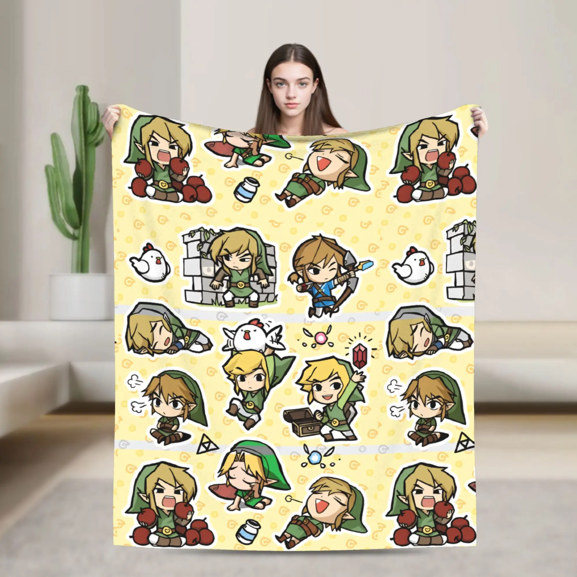Warm Soft Blanket Decorative Tears Of The Kingdom Z-Zeldas Throw Blanket  Flannel Bedspread For Couch Chair Sofa Bed Cover