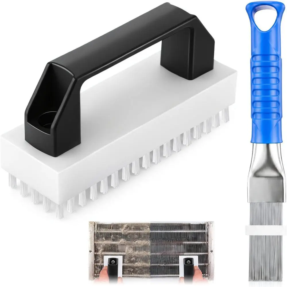 Air Conditioner Maintenance Tool Kit Fin Repair Comb Condenser Straightener Cleaning Brush For HVAC Equipment