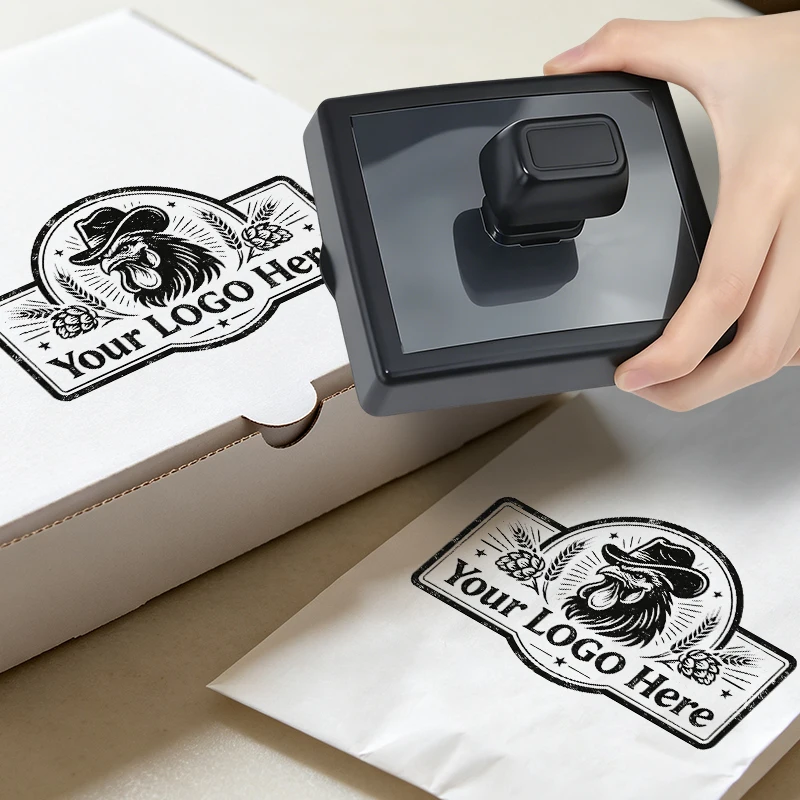 Custom Large‑Size Self‑Inking Rubber Logo Stamp, Custom Big Graphic Pattern for Keepsake Souvenirs and Easy Daily Goods Marking - view 6