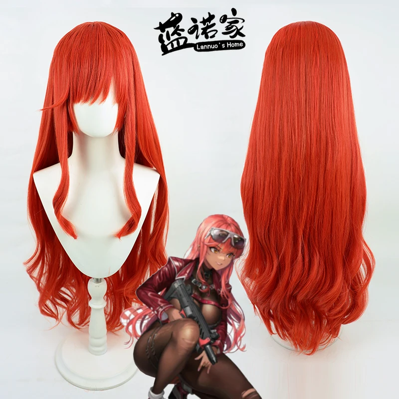 لعبة آلهة النصر: Nikke حجم كوس شعر مستعار تأثيري هالوين كرنفال الدعائم الطرف الشعر الاصطناعية ألياف مقاومة للحرارة + غطاء شعر مستعار #1