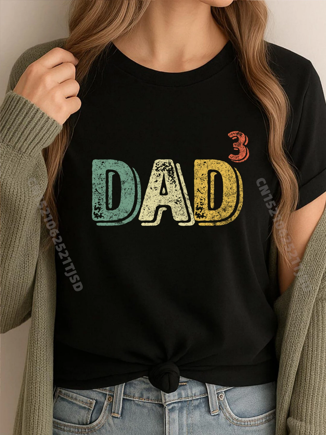 

Dad Cubed Shirt Dad Of Three Quote Christmas Designer T Shirt Woman Men's Shirts Graphic