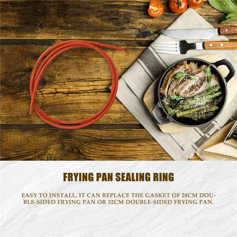 ABKY-حلقة لإحكام الإغلاق لـ 28 سم و30 سم مقلاة مزدوجة جامبو شواء تجهيزات المطابخ غير لاصقة عجة مزدوجة الوجه عموم
