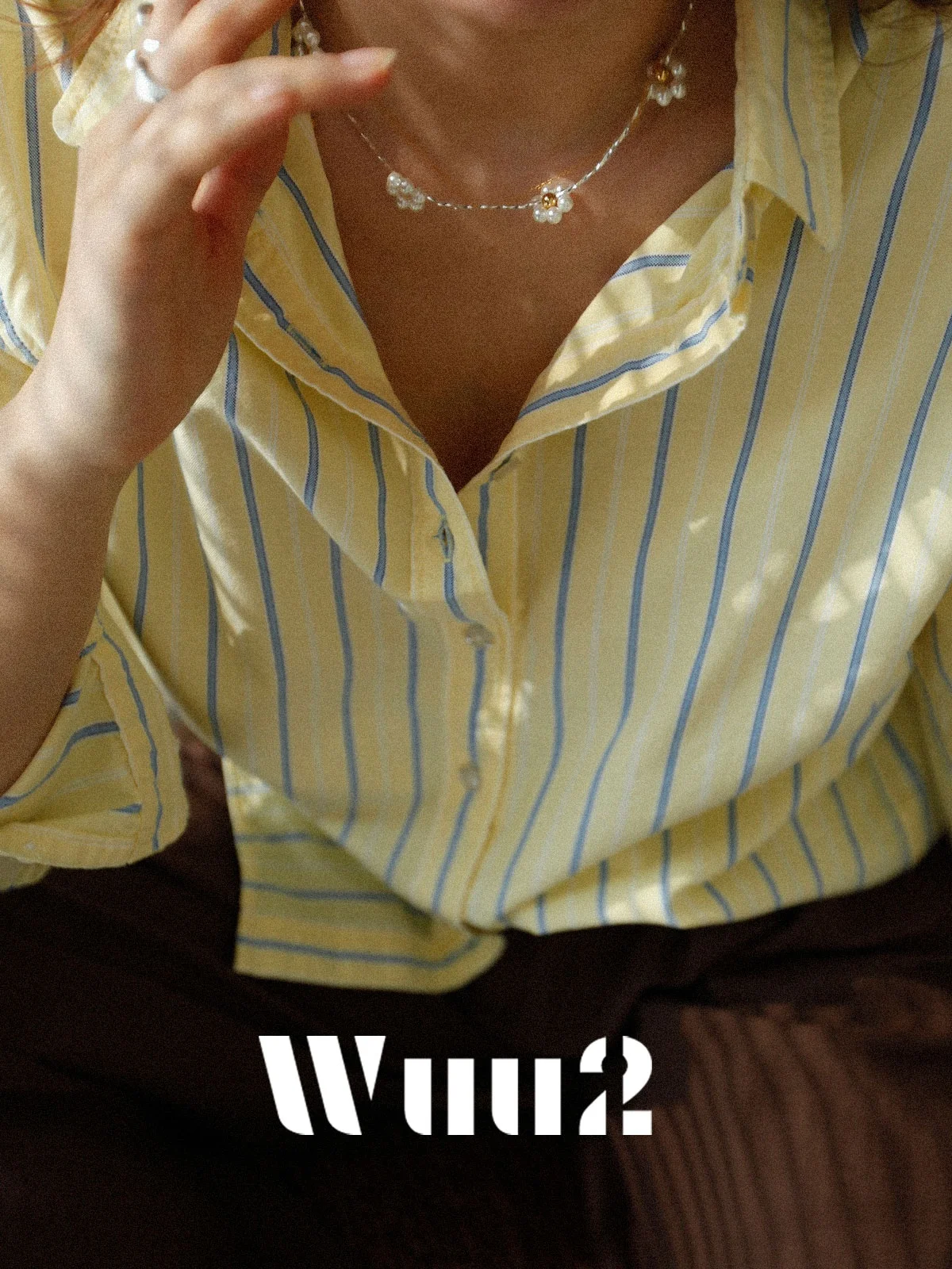 

Желтая полосатая женская рубашка свободного кроя из хлопка и льна для весеннего сезона, удобная, в стиле Lazy Sle, с разноцветным дизайном