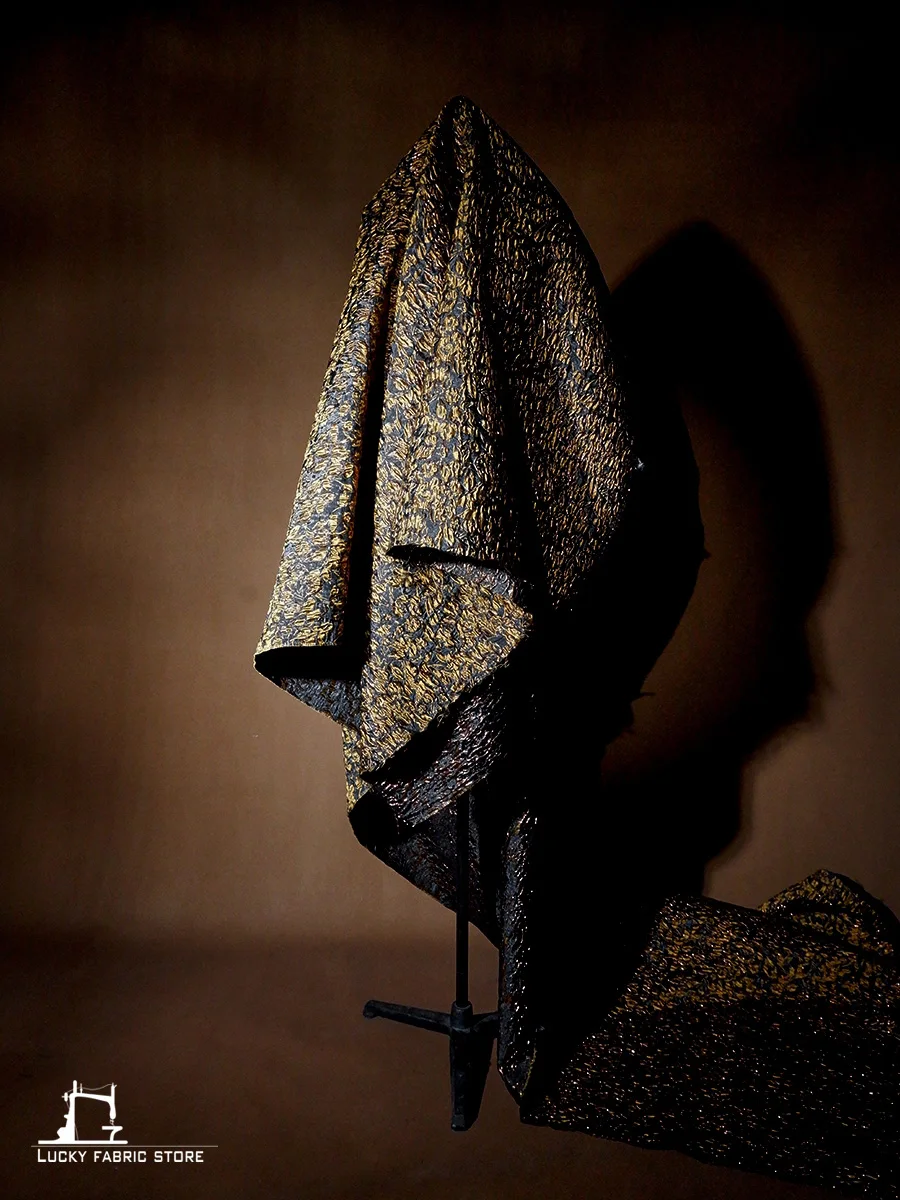 Mottled three-dimensional embossed texture jacquard fabric, handmade DIY homemade bag dress, clothing designer fabric