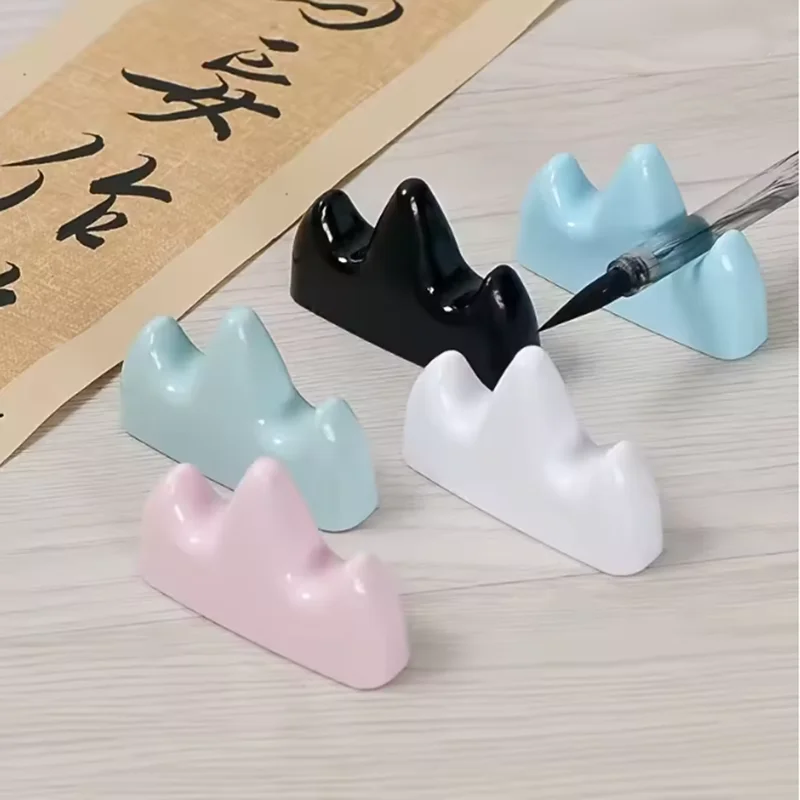 10pcs Retro Style Mountain Shape Plastic Pen Holder Creative Office Desk Decoration Handcraft Storage Ideal Valentine's Day Gift