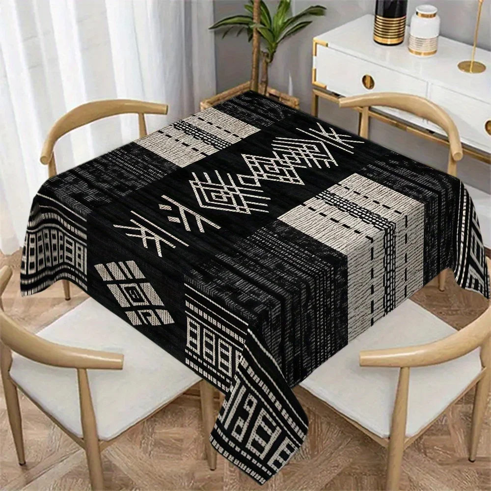 1pc Attractive and elegant vintage pattern tablecloth, square tablecloth, kitchen and dining room tableclothxzj