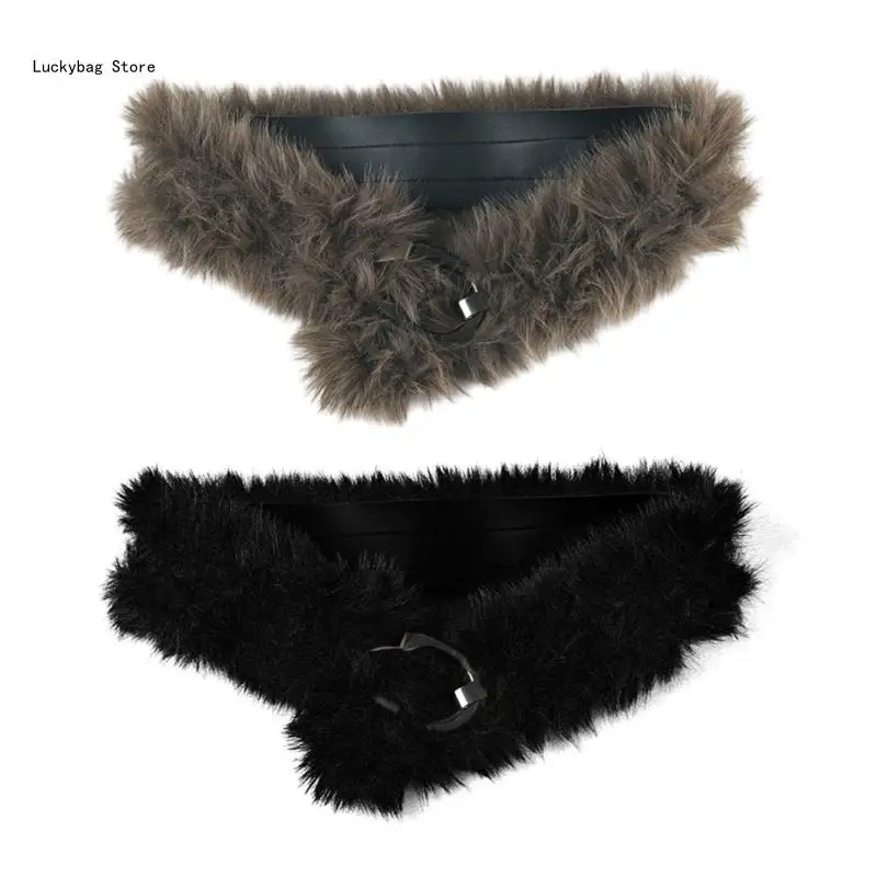 New Plush Leather Waist Belt Street Dance Waistband Decorative Waist Chain