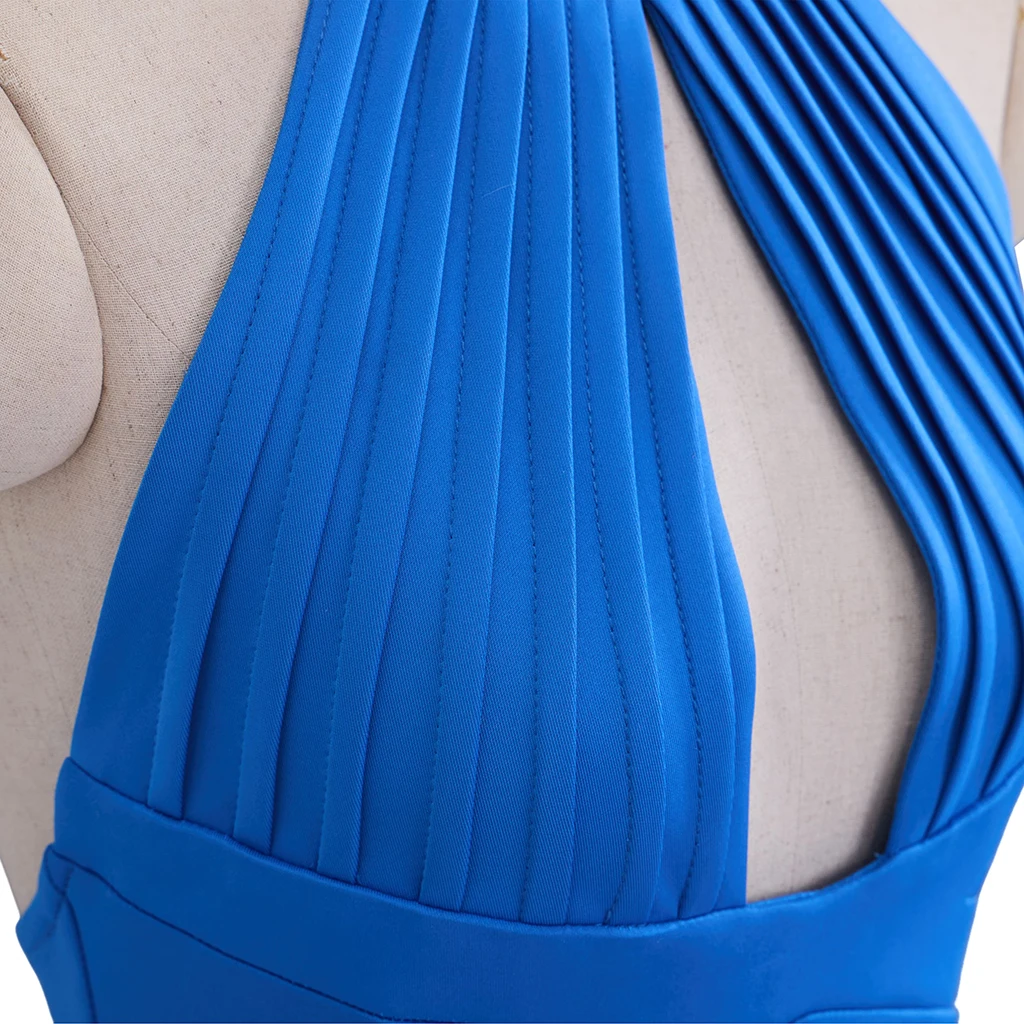 

Naomi Belfort Cosplay Costume Blue Dress Naomi Lapaglia Cosplay Sexy Dress The Wolf Outfit Women Halloween Carnival Party Suit