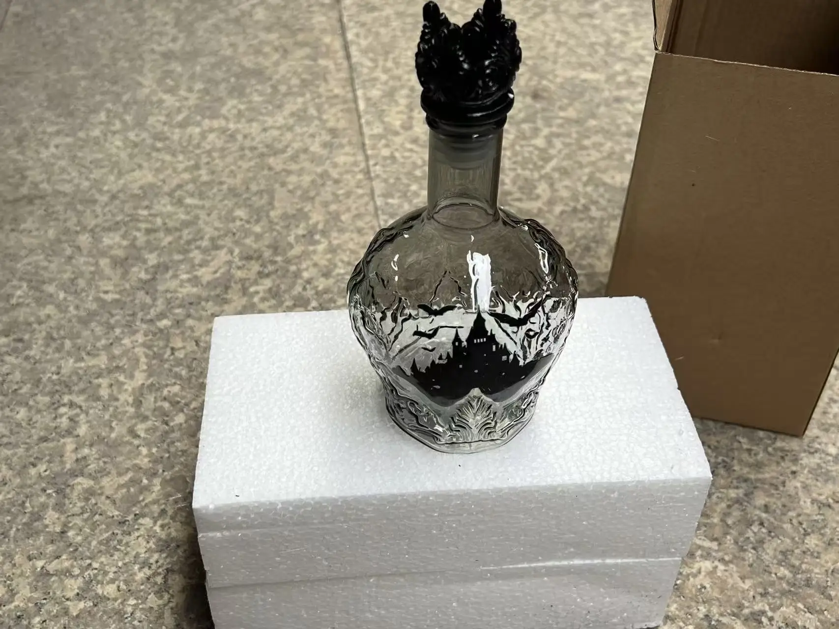 

Gothic Alchemy Whiskey Decanter Set - Halloween Potion-Style Glass Bottle for Witch's Apothecary, Bar Decor, Collector's Display