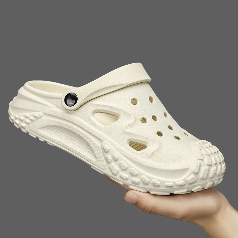 2026 Summer New Comfortable Casual Shoes Breathable Anti-slip Large Size Head Hole Hole Beach Men's Shoes Slip-On EVA Material