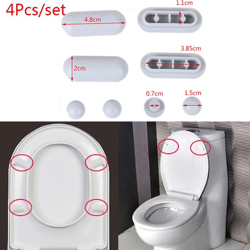 Hot 4 pz/lotto guarnizione antiscivolo in plastica cuscinetti per cuscino del sedile del water copertura paraurti kit sollevatore per bagno