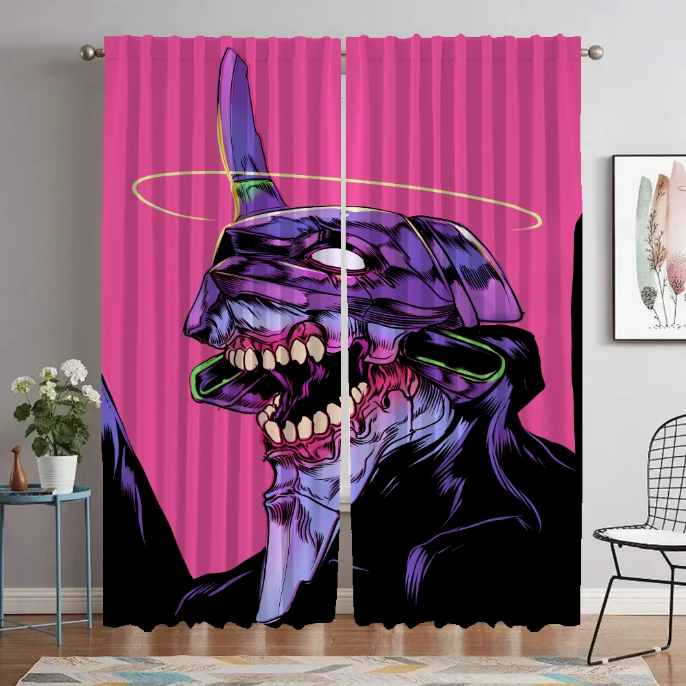 

Evangeliones Home Interior Curtains for Camera Halloween Decoration Curtains Child Room Living Room Curtain Tulle for Bedroom