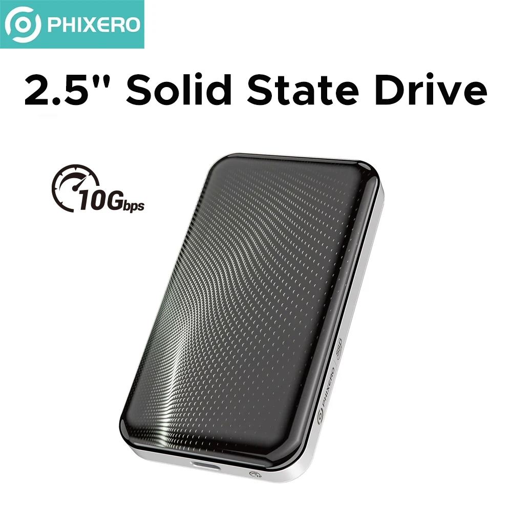 PHIXERO 40Gbps Portable SSD Compatible with Thunderbolt 3 4 USB3.2 USB 3.1 3.0 Type-C USB4.0 Solid State Drive Case