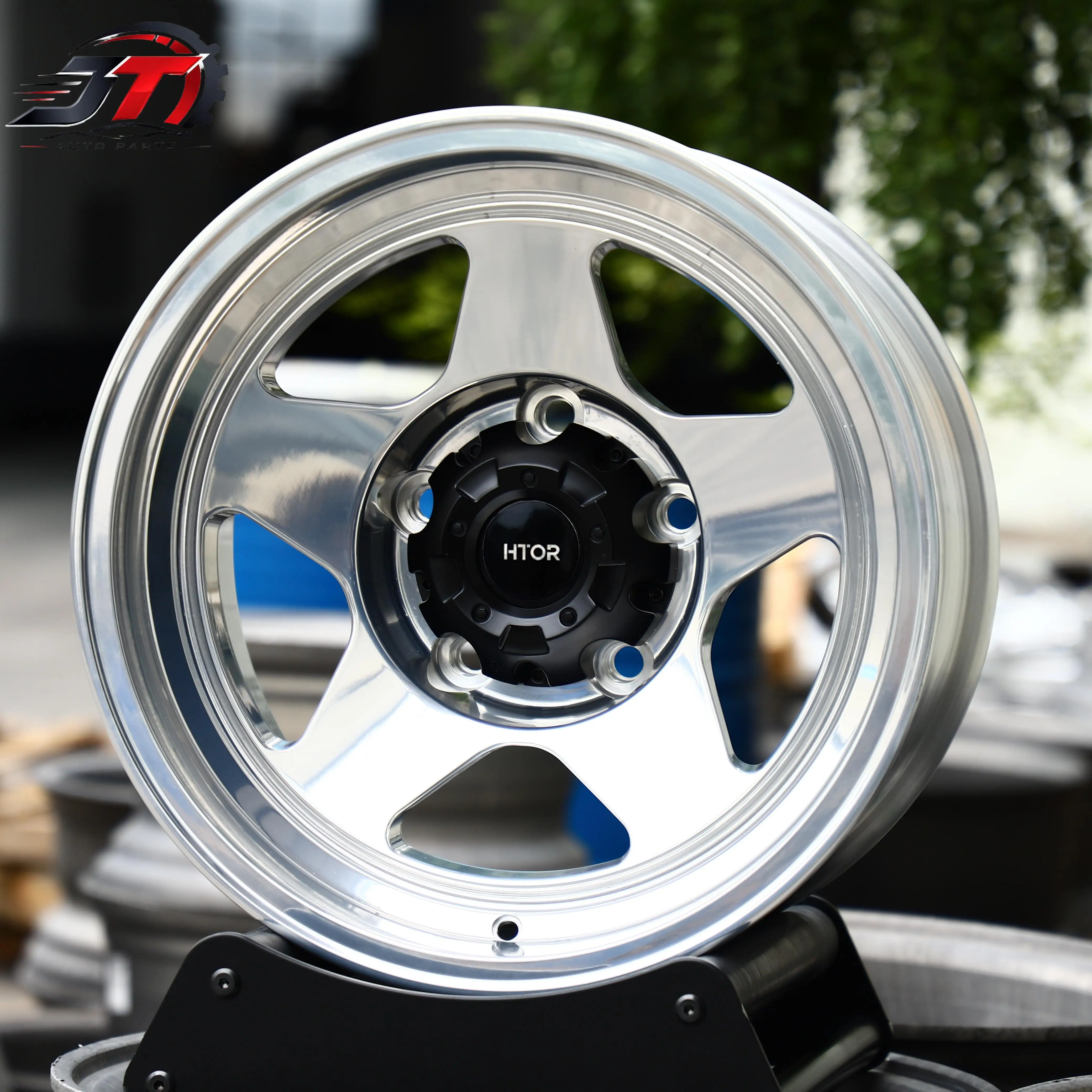 JT Custom 15x8 16x8 17x8.5 18x9 5x127 5x139.7 Small Deep Lip Polished Off Road Forged Wheels For Wrangler 392 For Jimny Sierra