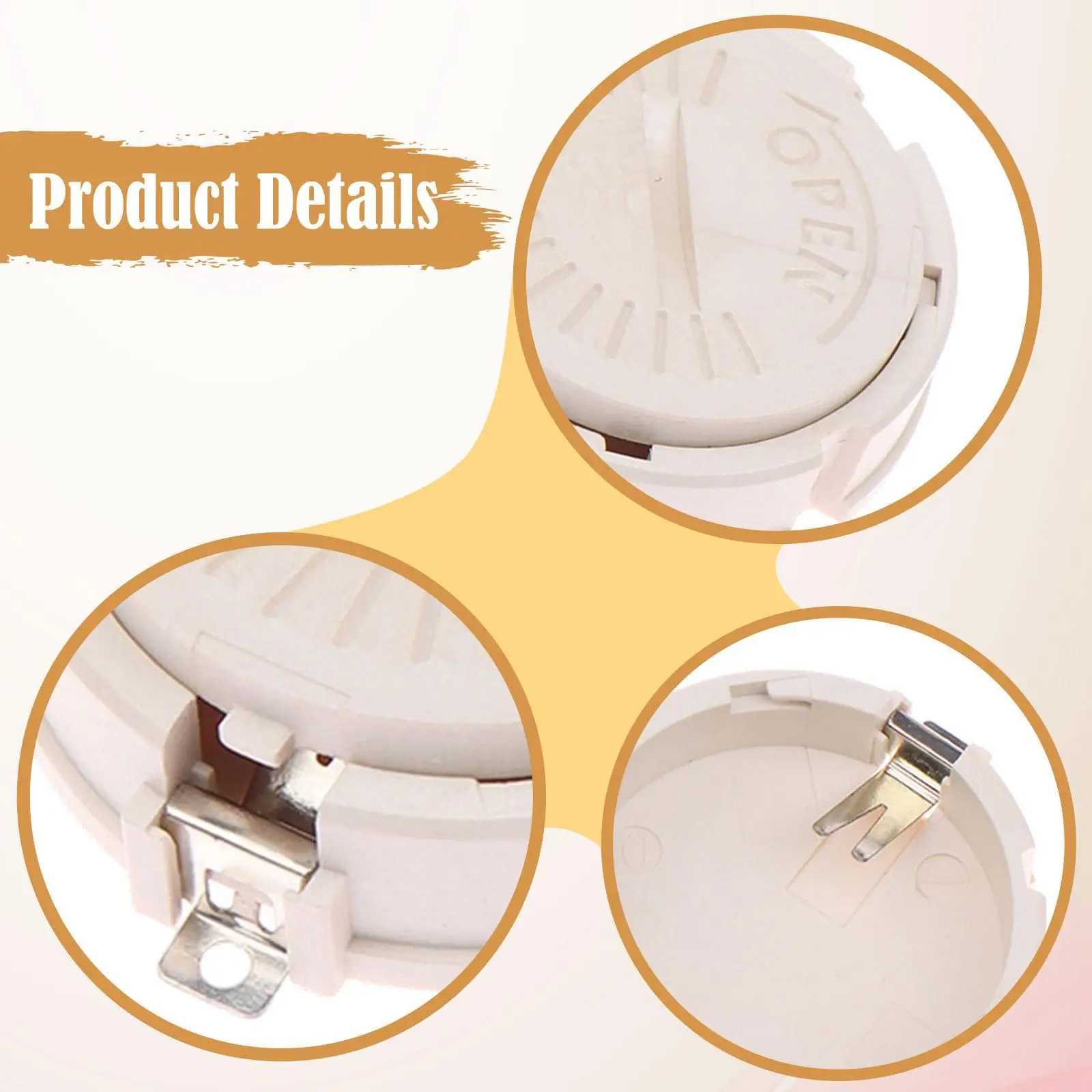 Holder Case with Cover Component Dustproof Compact Replacement Container Case 2 Pins for Equipment Toy Garage Home