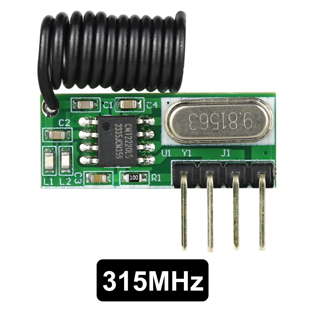 315MHz/433MHz RF Wireless Module Superheterodyne RF Receiver Module 3.3V-5.5V DIY Wireless RF Receiver with Antenna for Arduino